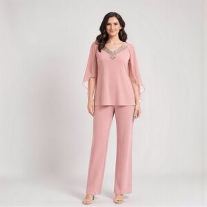 Midnight Velvet “Harlow” Capelet Pant Set